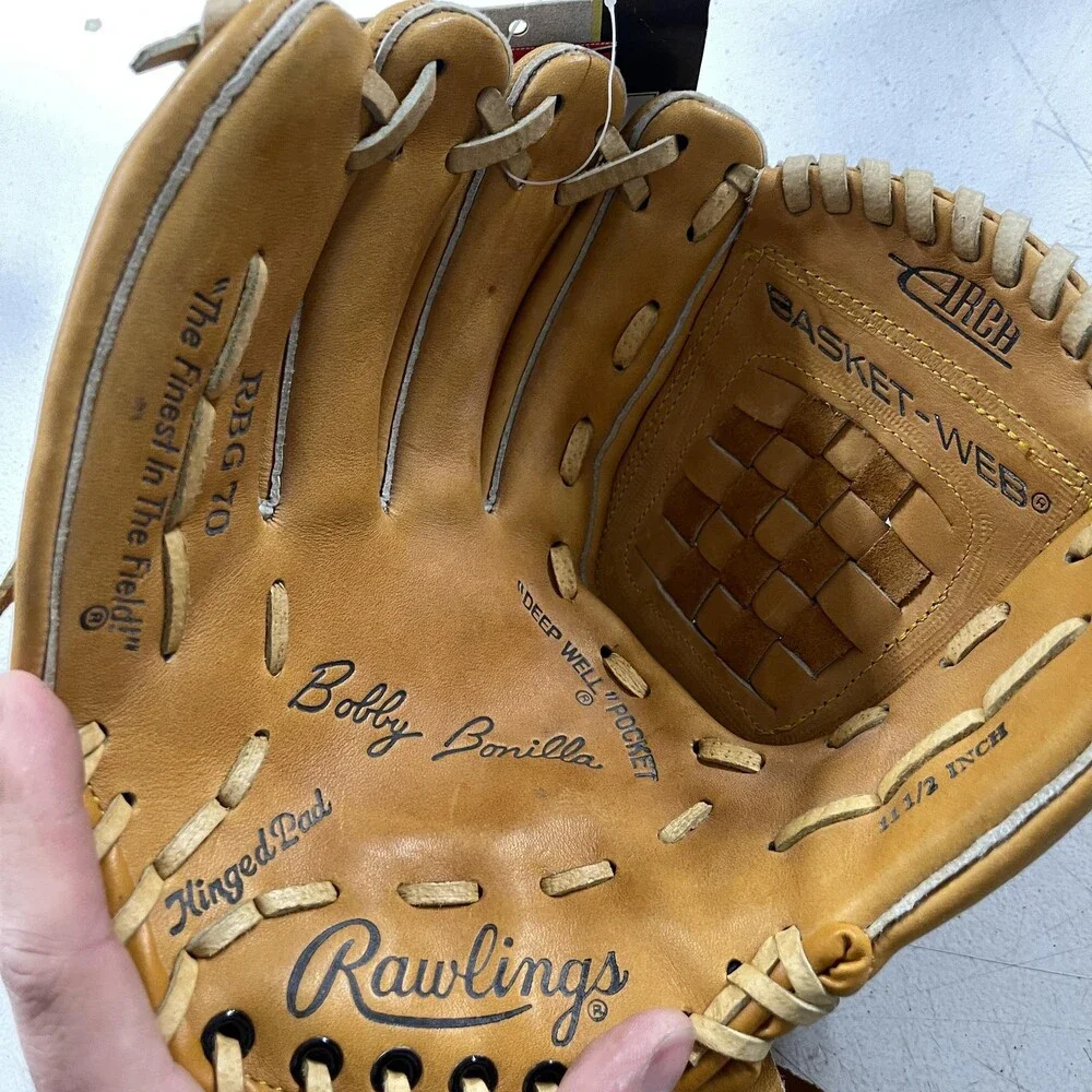 Vintage Rawlings Bobby Bonilla Baseball RH Glove Mens 11.5 Brown Left Hand Throw